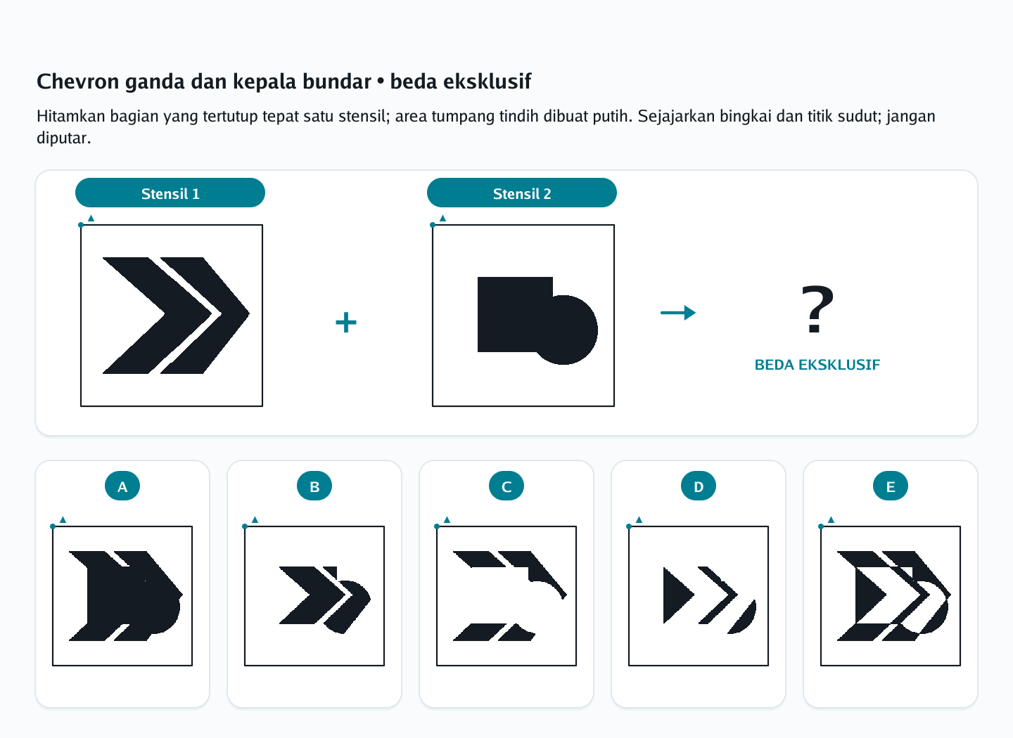 Soal lapisan transparan nomor 15 — psikotes kemampuan spasial