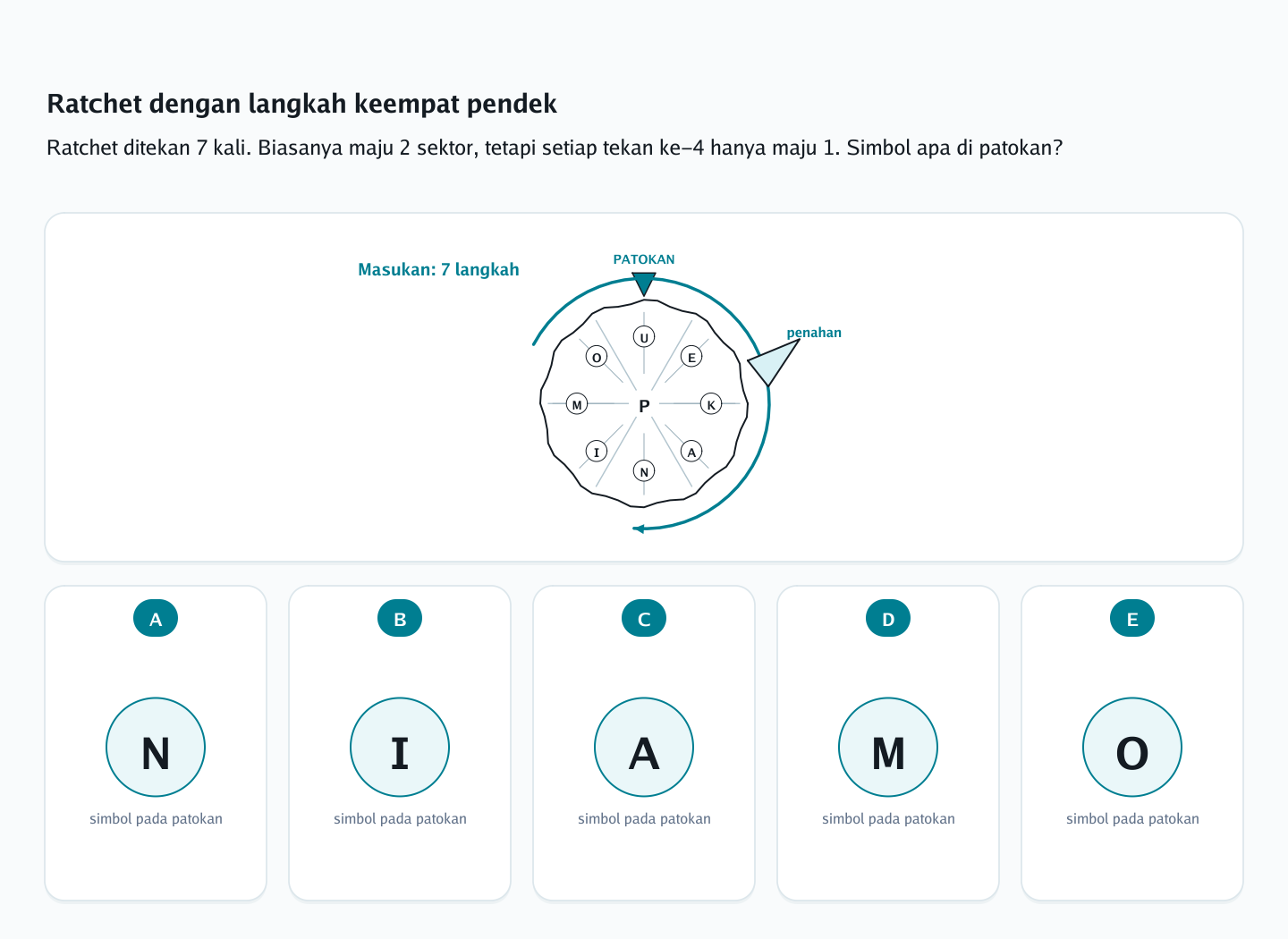 Soal roda, sabuk, dan roda gigi nomor 37 — psikotes kemampuan spasial